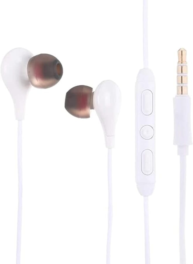 Tingwode D505 Metal HD Stereo Sound Earphone With Microphone And Comfortable Wearing Design Practical For Mobile Phones 1.2 Meter - White